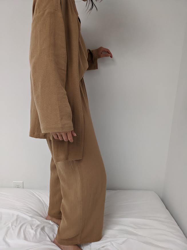 Patricia Waffled Cotton Pant