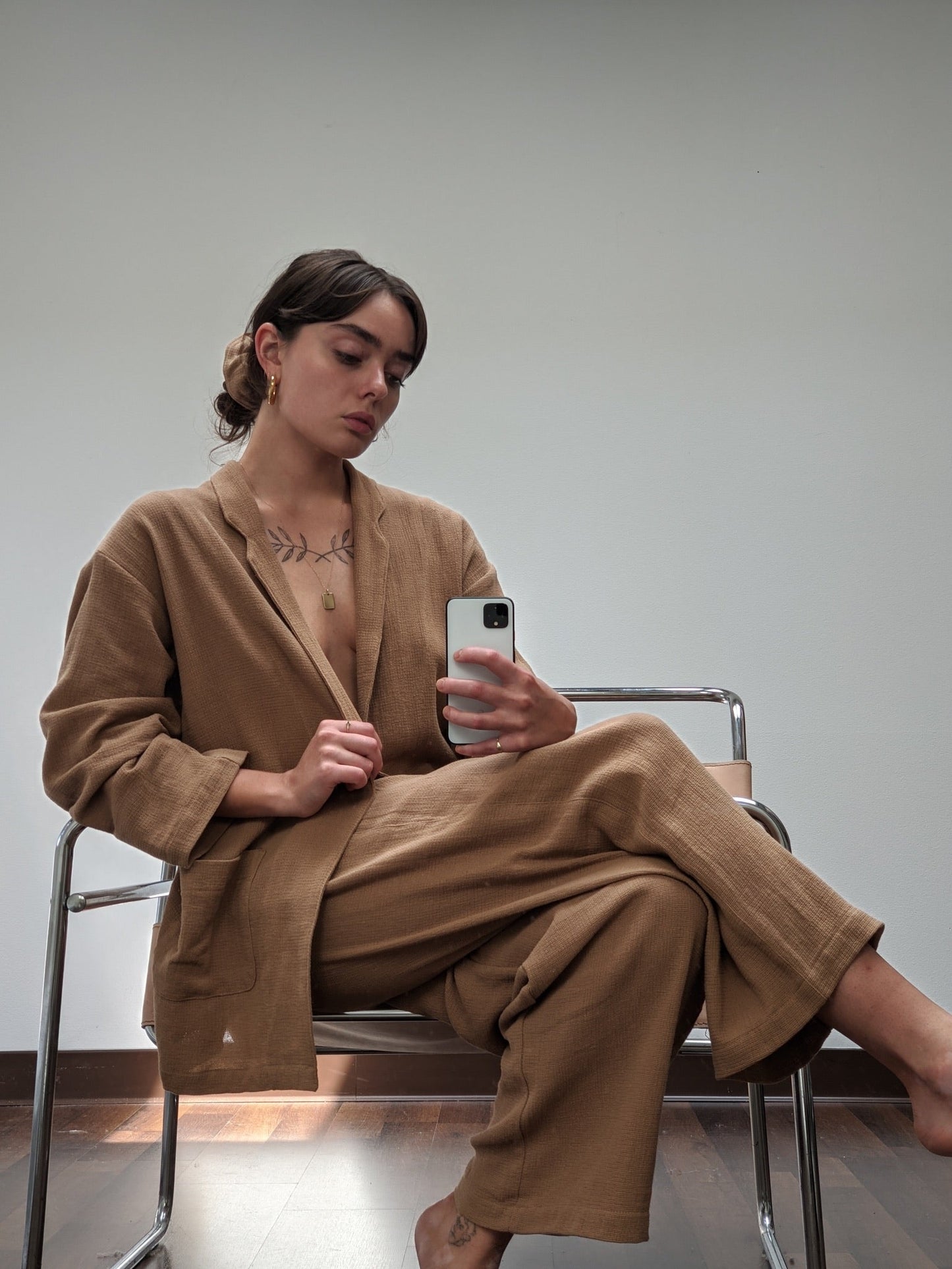 Patricia Waffled Cotton Pant