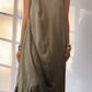 Paix Dress in Sand Washed Silk