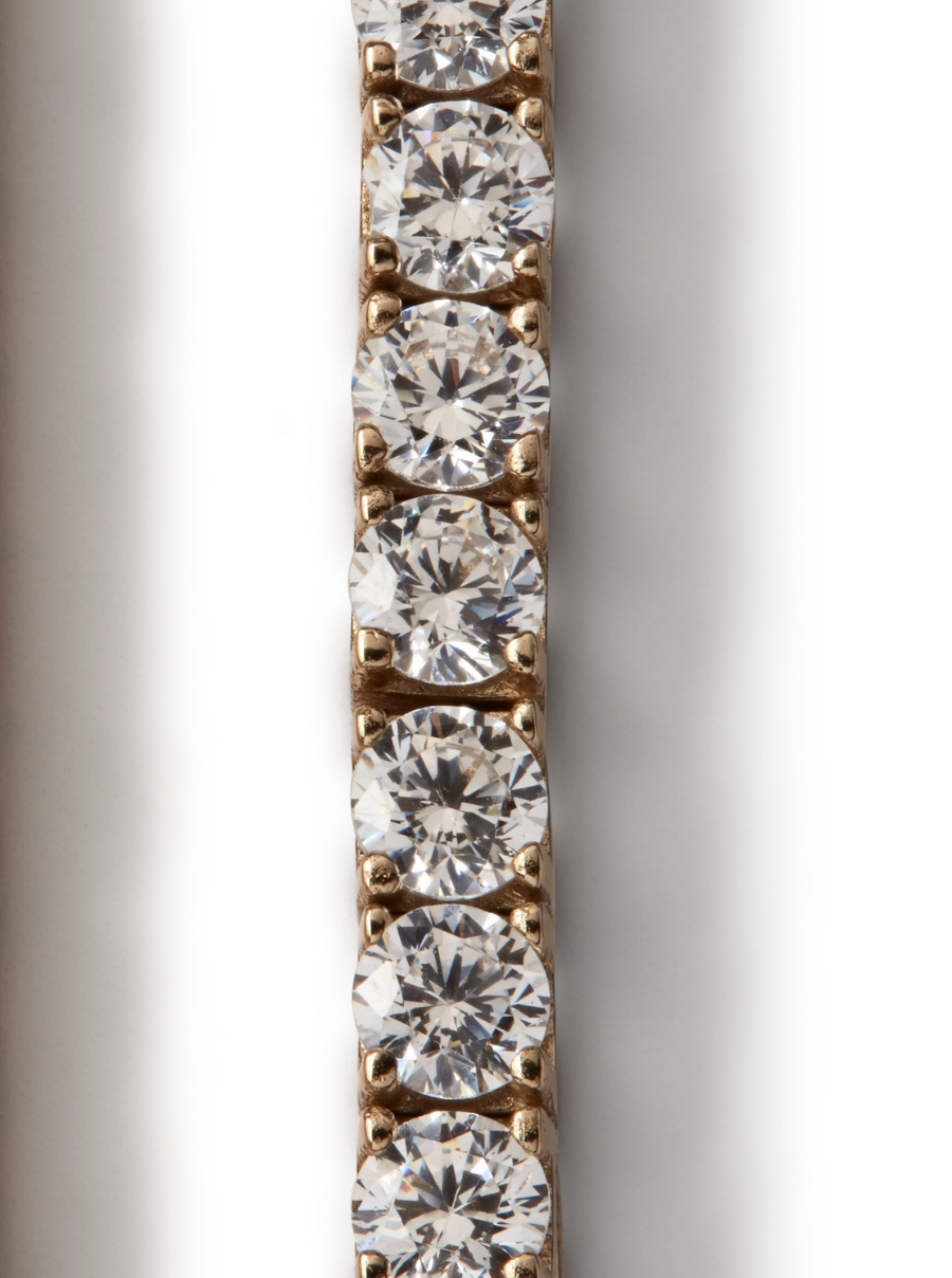 KATE ROUND CUT, LAB-GROWN WHITE SAPPHIRE GOLD RIVIERE NECKLACE