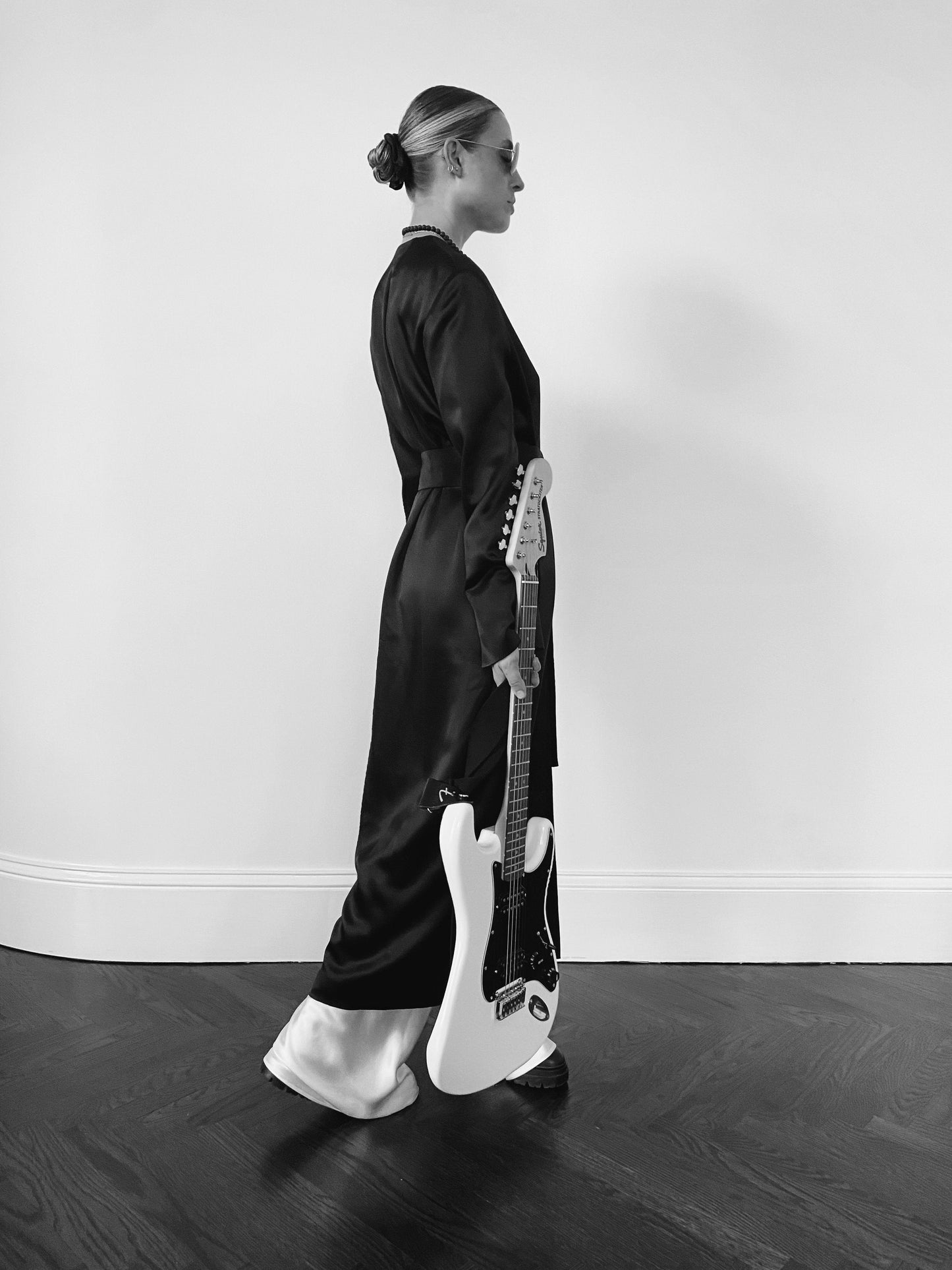 Olivier Coat in Crepe Back Satin