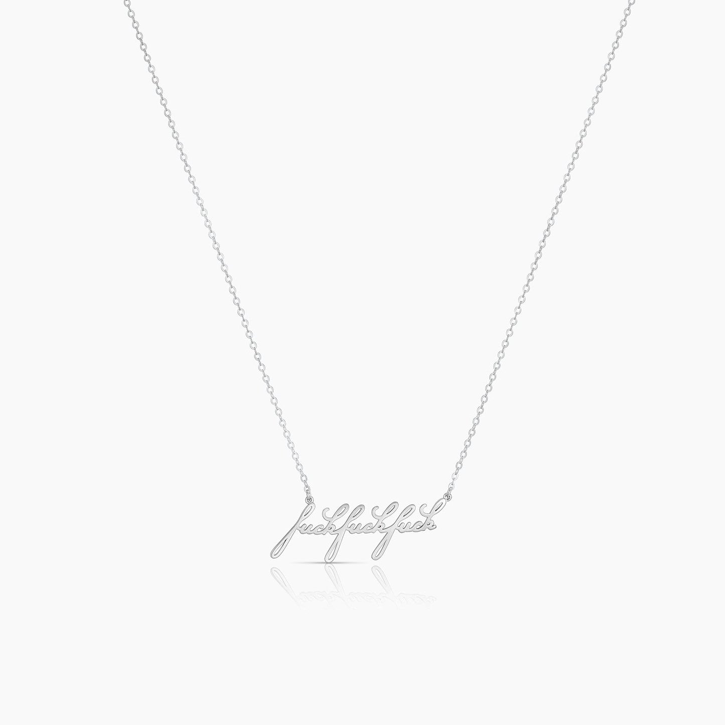 "Fuck Fuck Fuck" Script Necklace