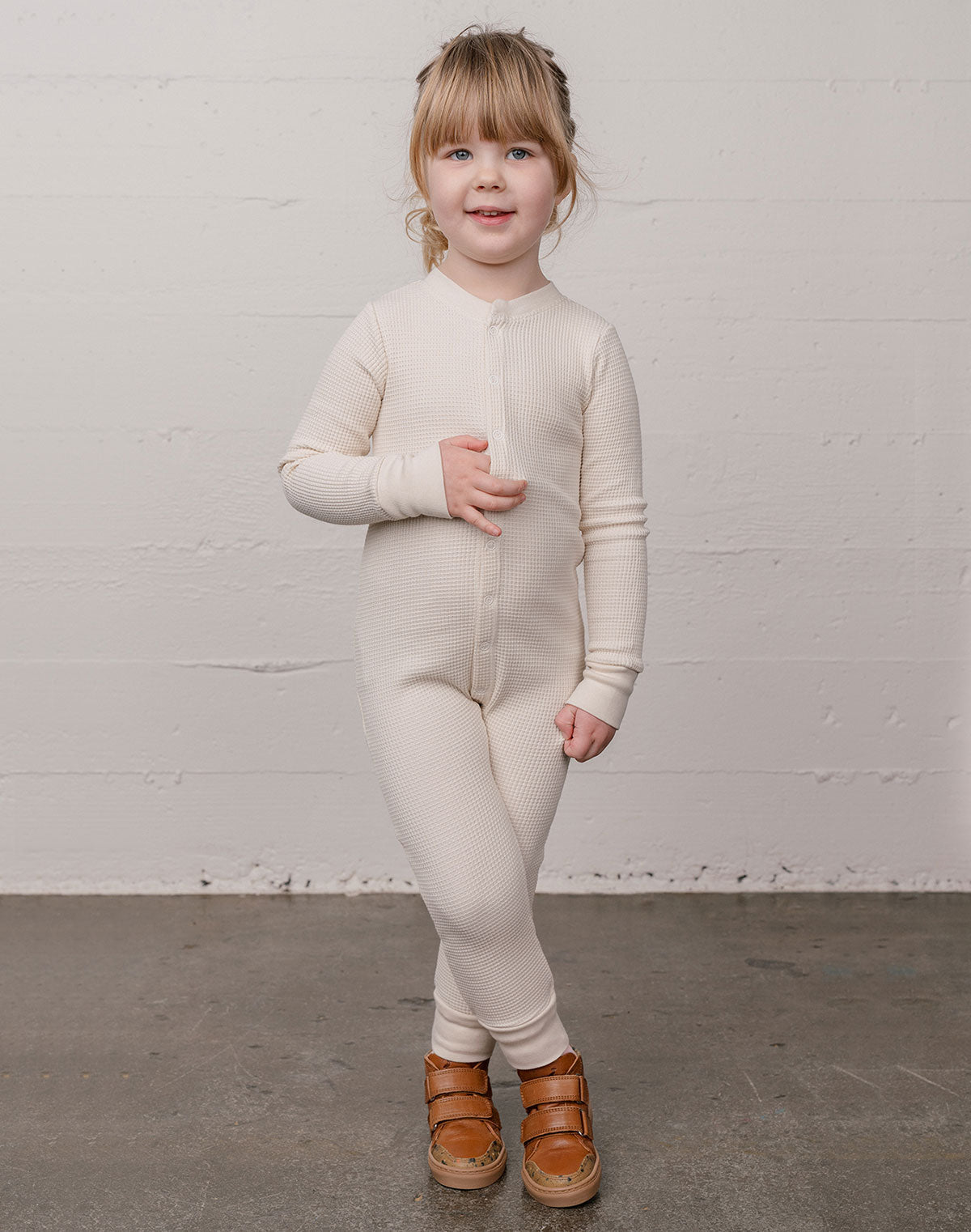 Kids Organic Waffle One-Piece Sleeper
