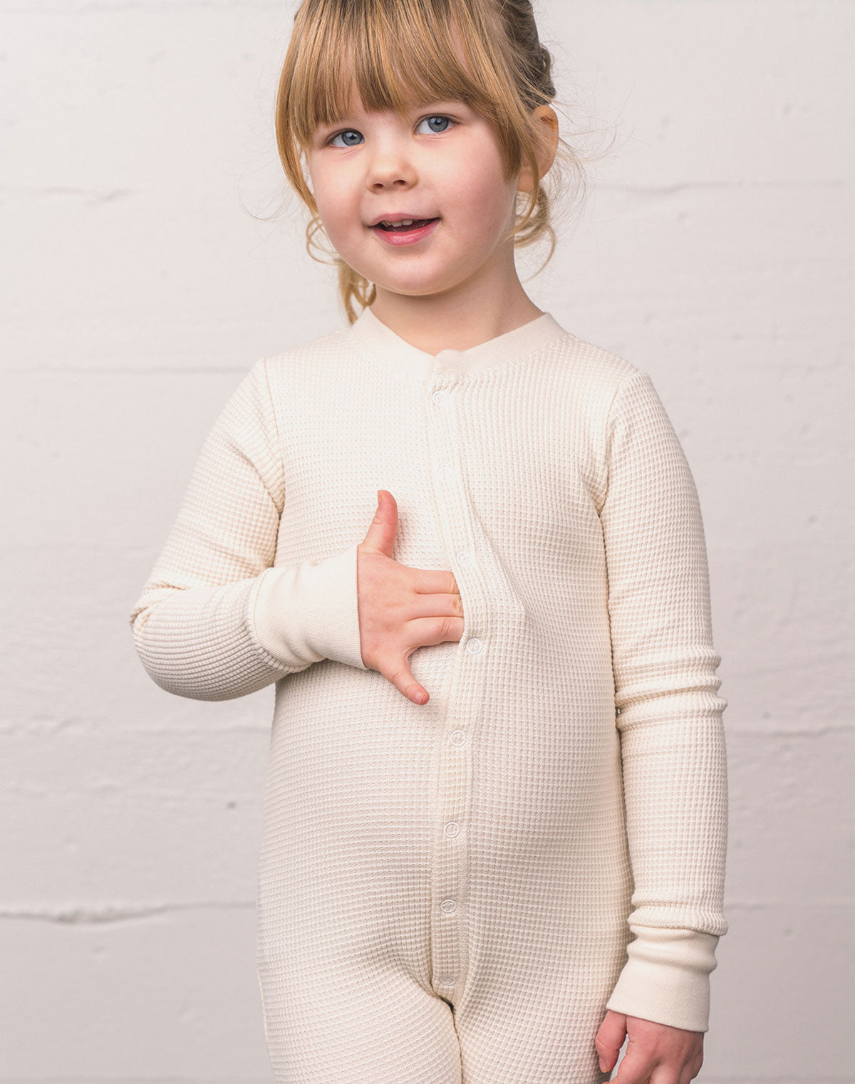 Kids Organic Waffle One-Piece Sleeper