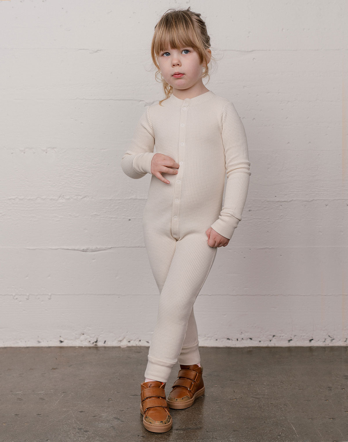 Kids Organic Waffle One-Piece Sleeper