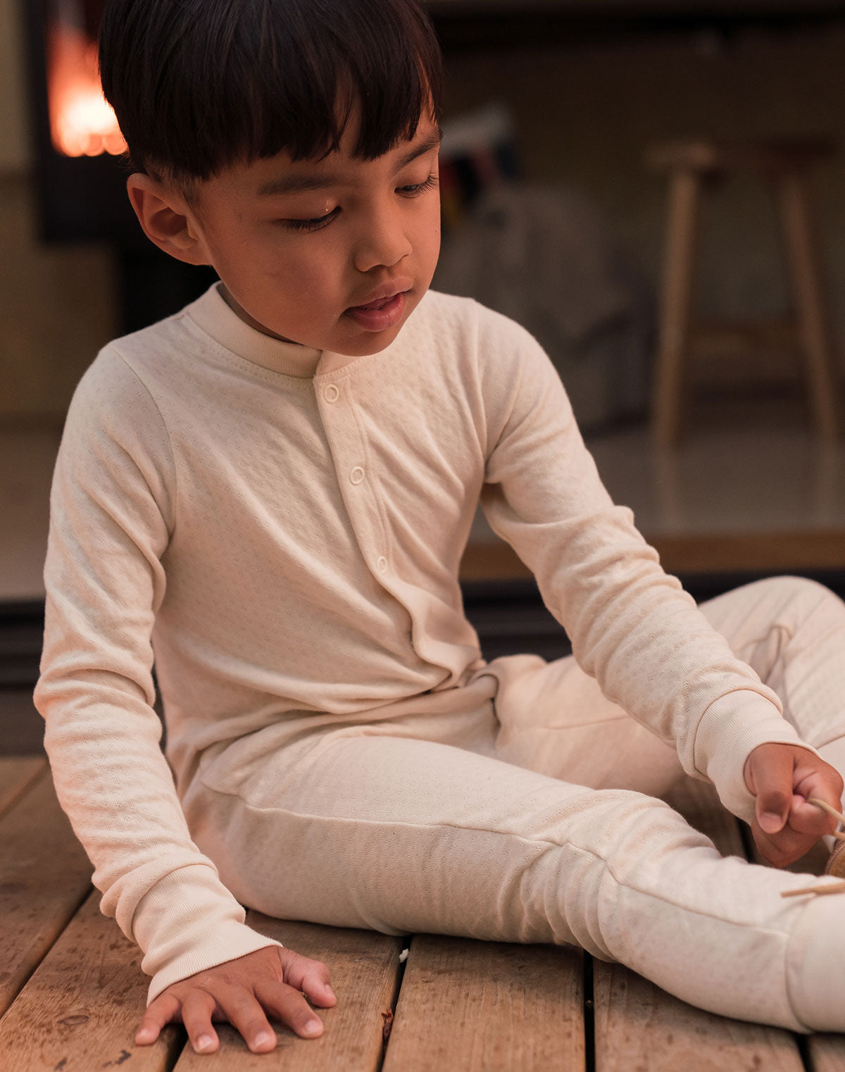 Kids Organic Pointelle One-Piece