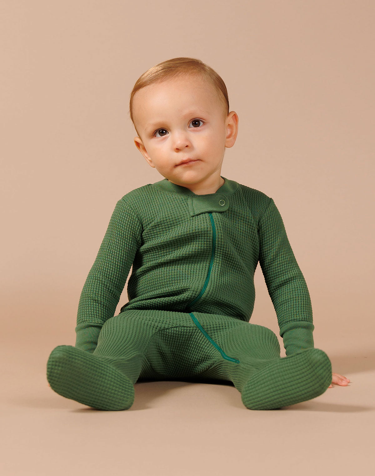 Baby Organic Waffle Footie Sleeper