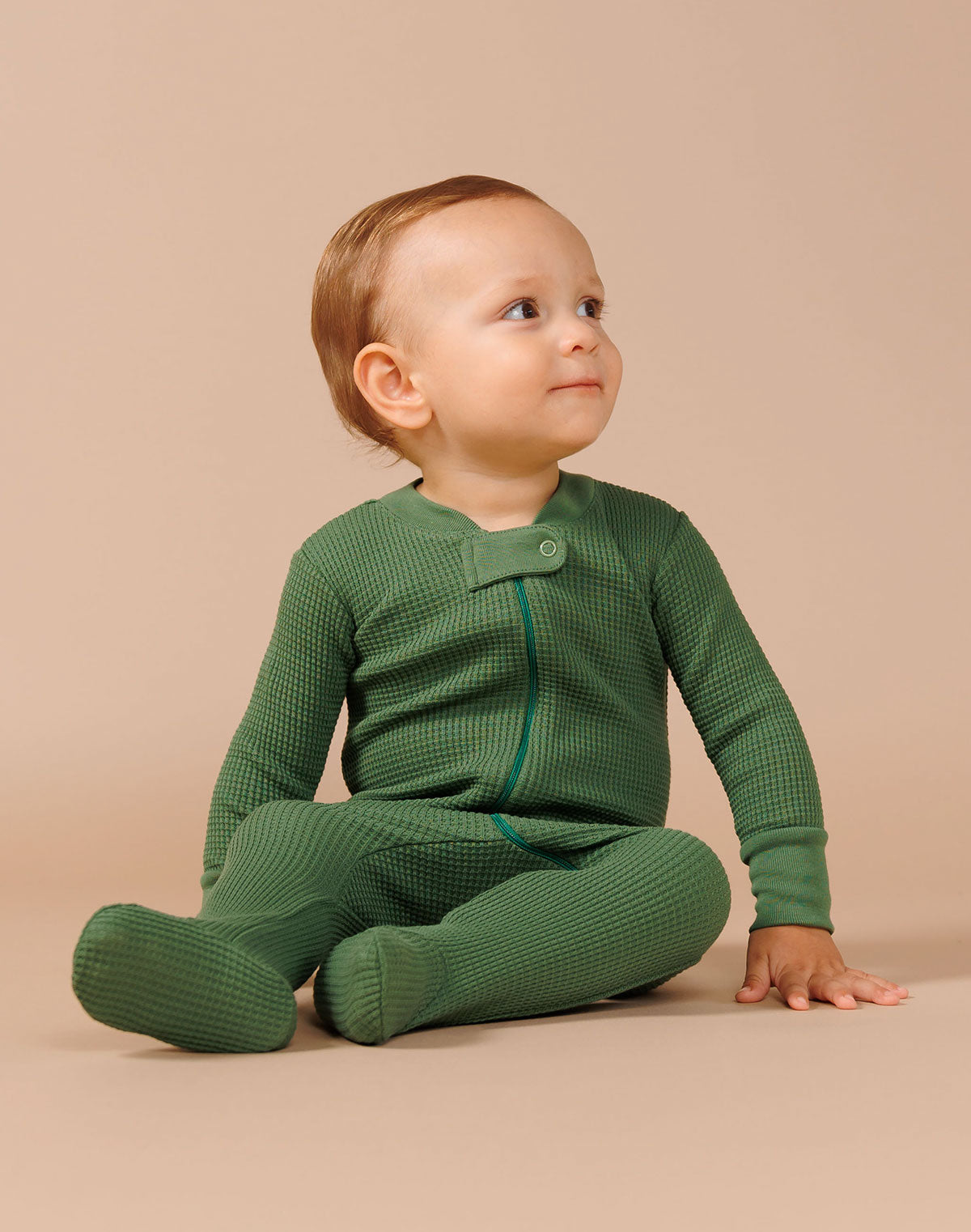 Baby Organic Waffle Footie Sleeper