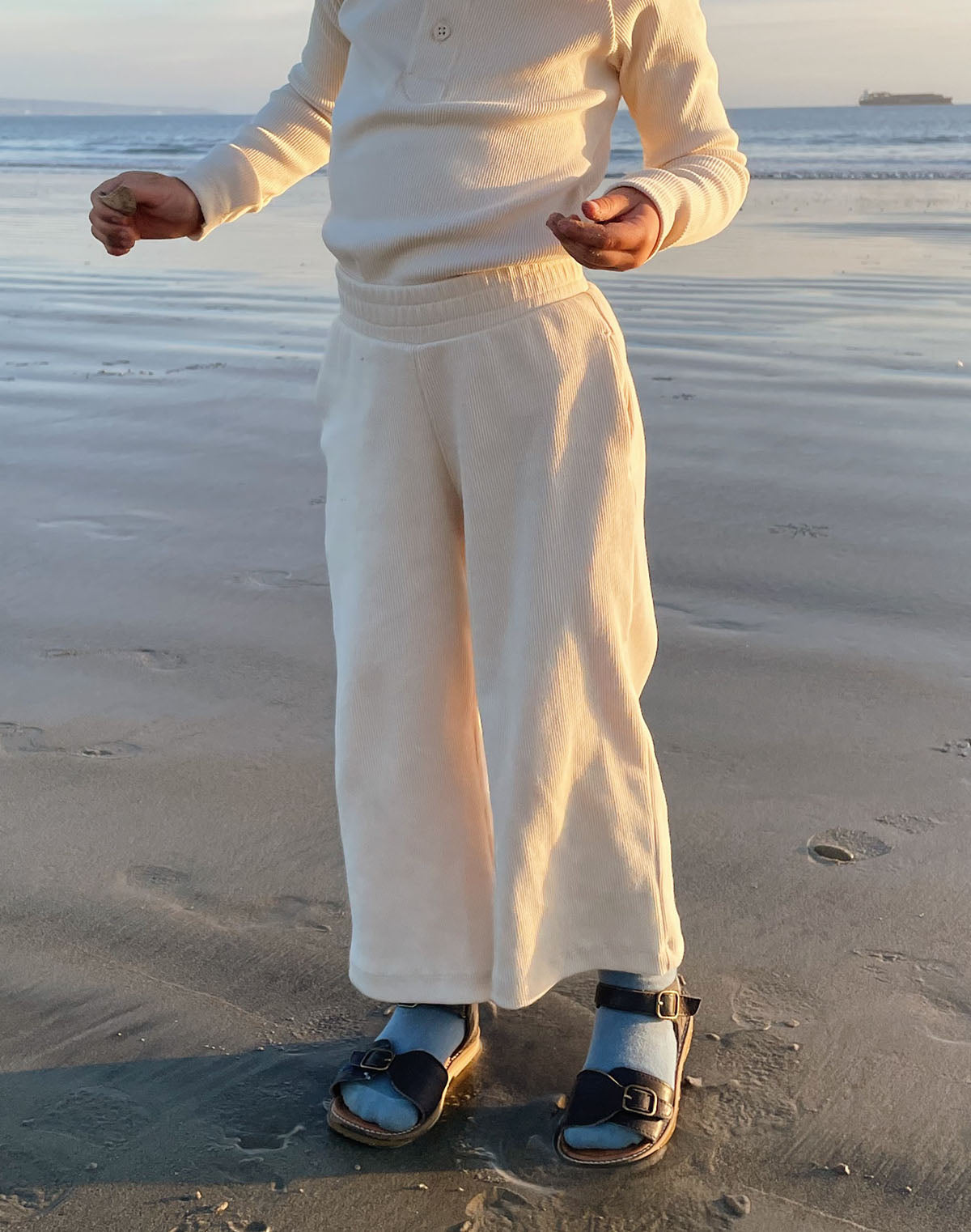 Kids Organic Rib Flare Pant