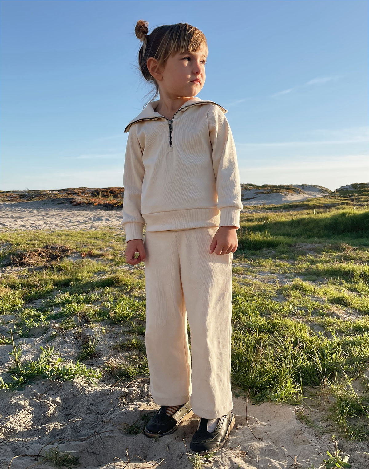Kids Organic Rib Flare Pant