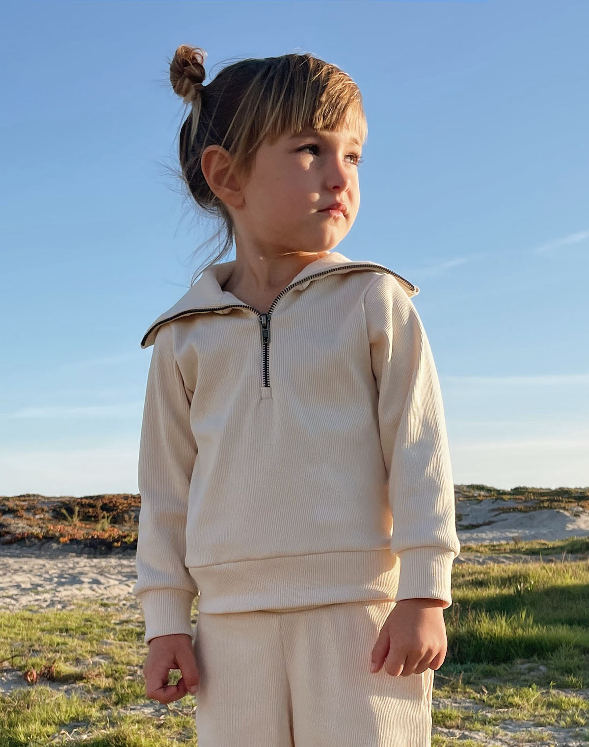 Kids Organic Retro Half-Zip