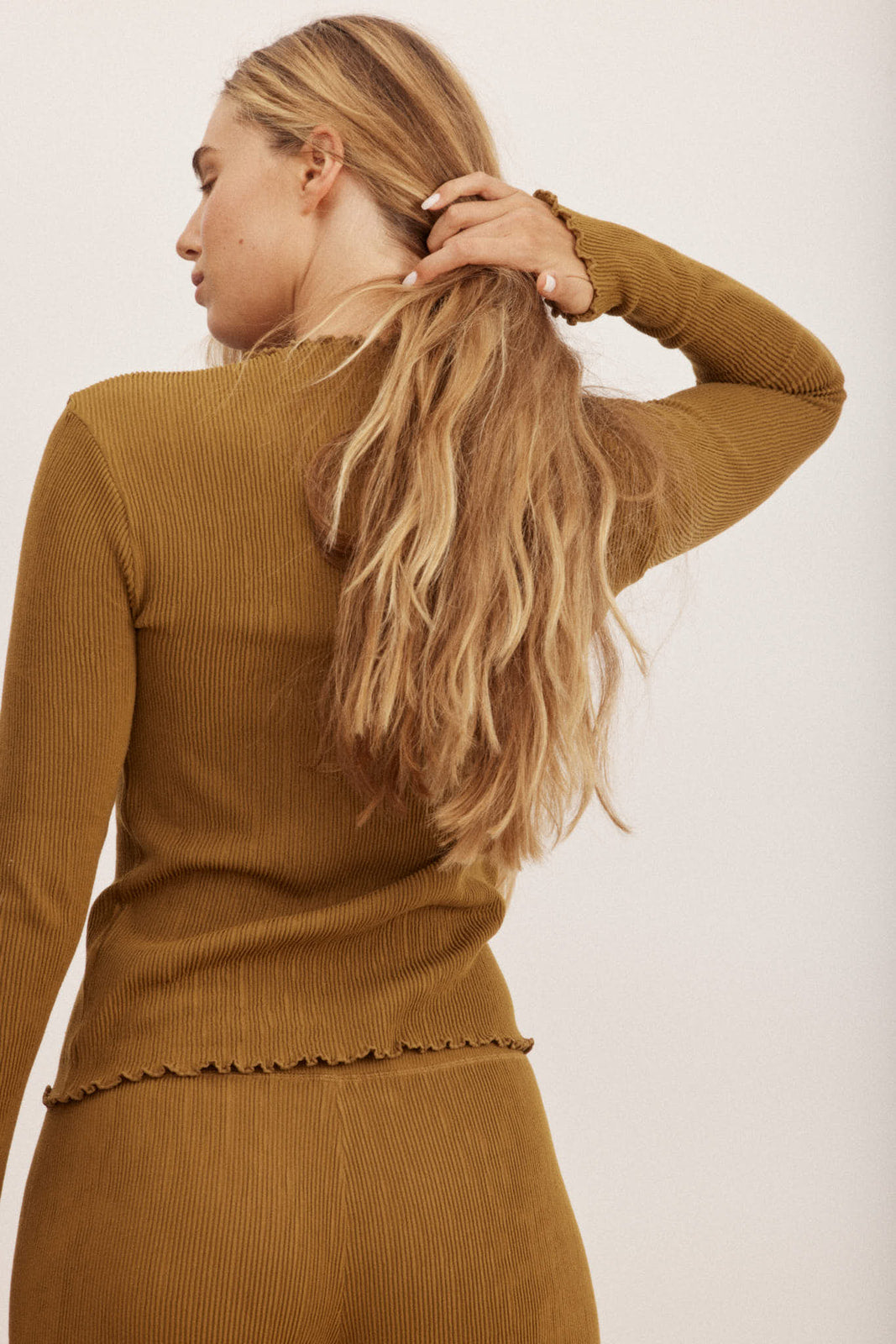 Pleats Long Sleeve Shirt