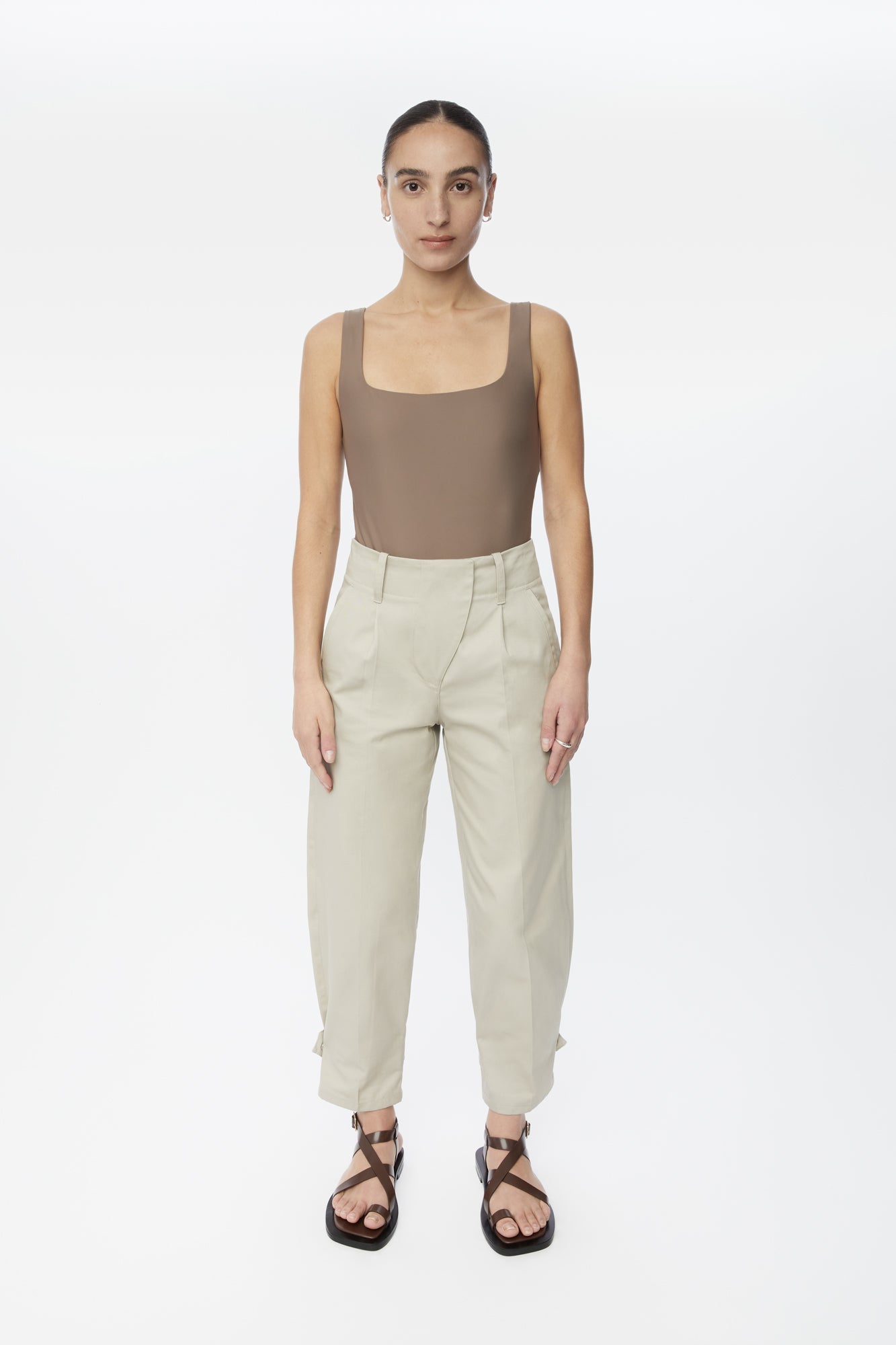 Canvas Cotton Utility Tapered Pants