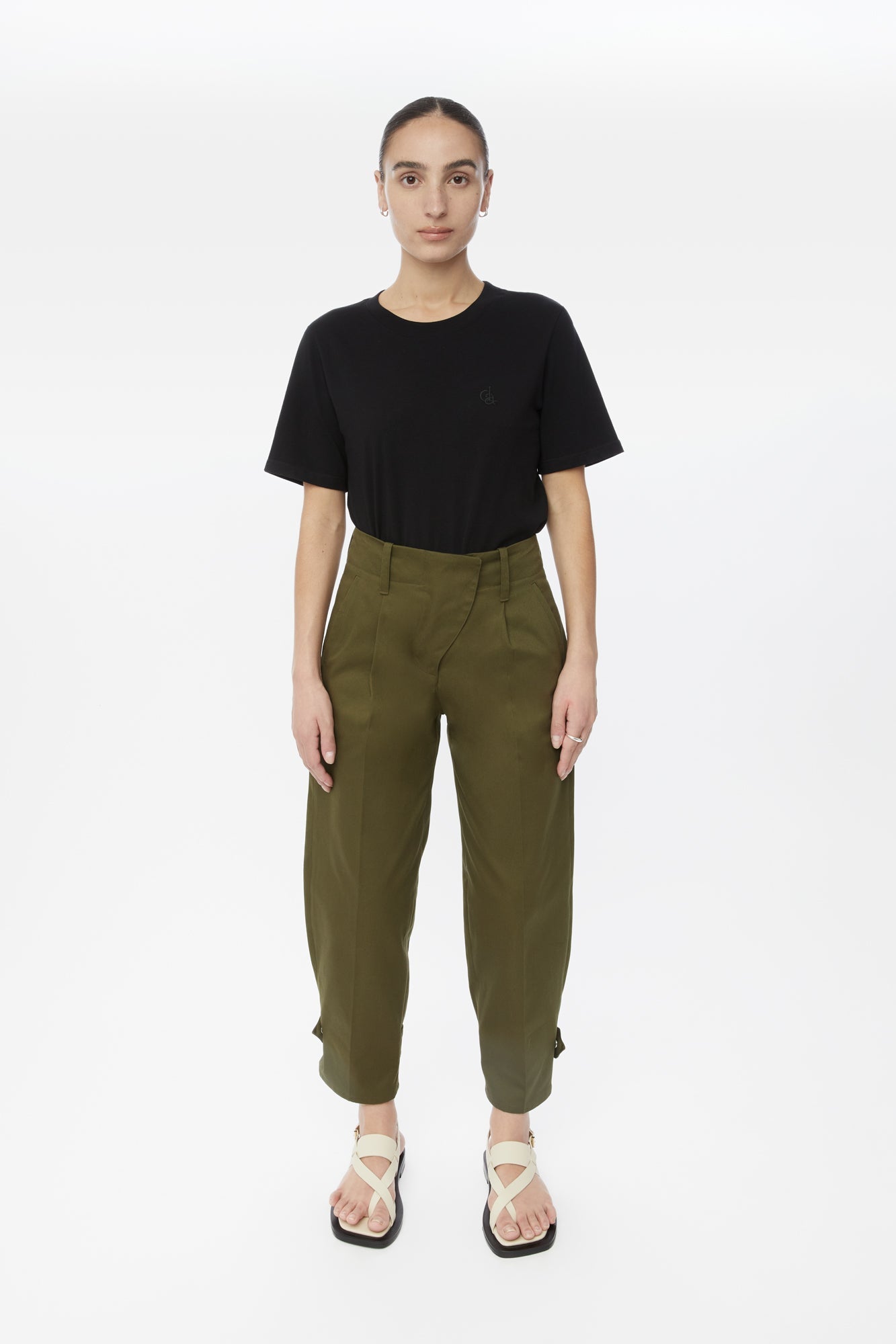 Canvas Cotton Utility Tapered Pants