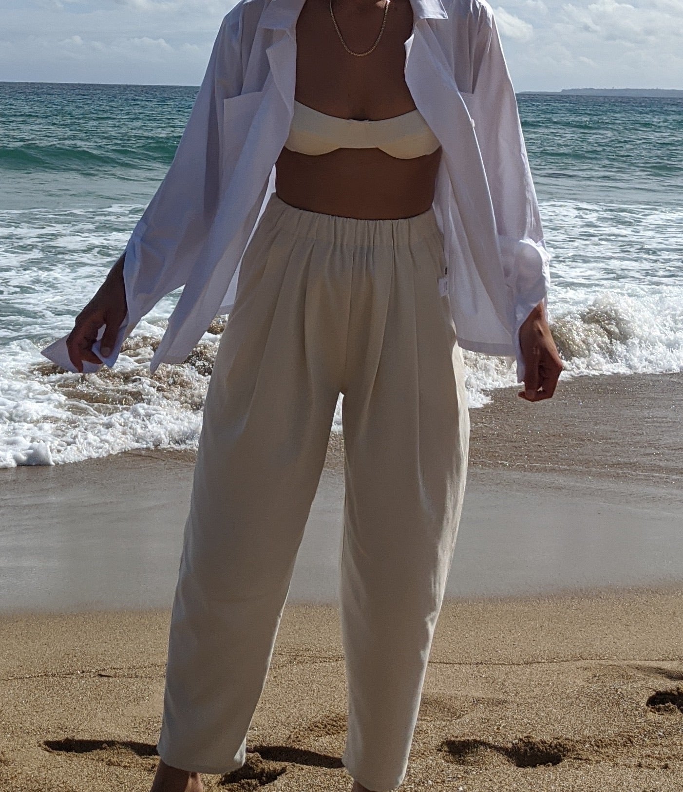 Lena Silk Canvas Pant