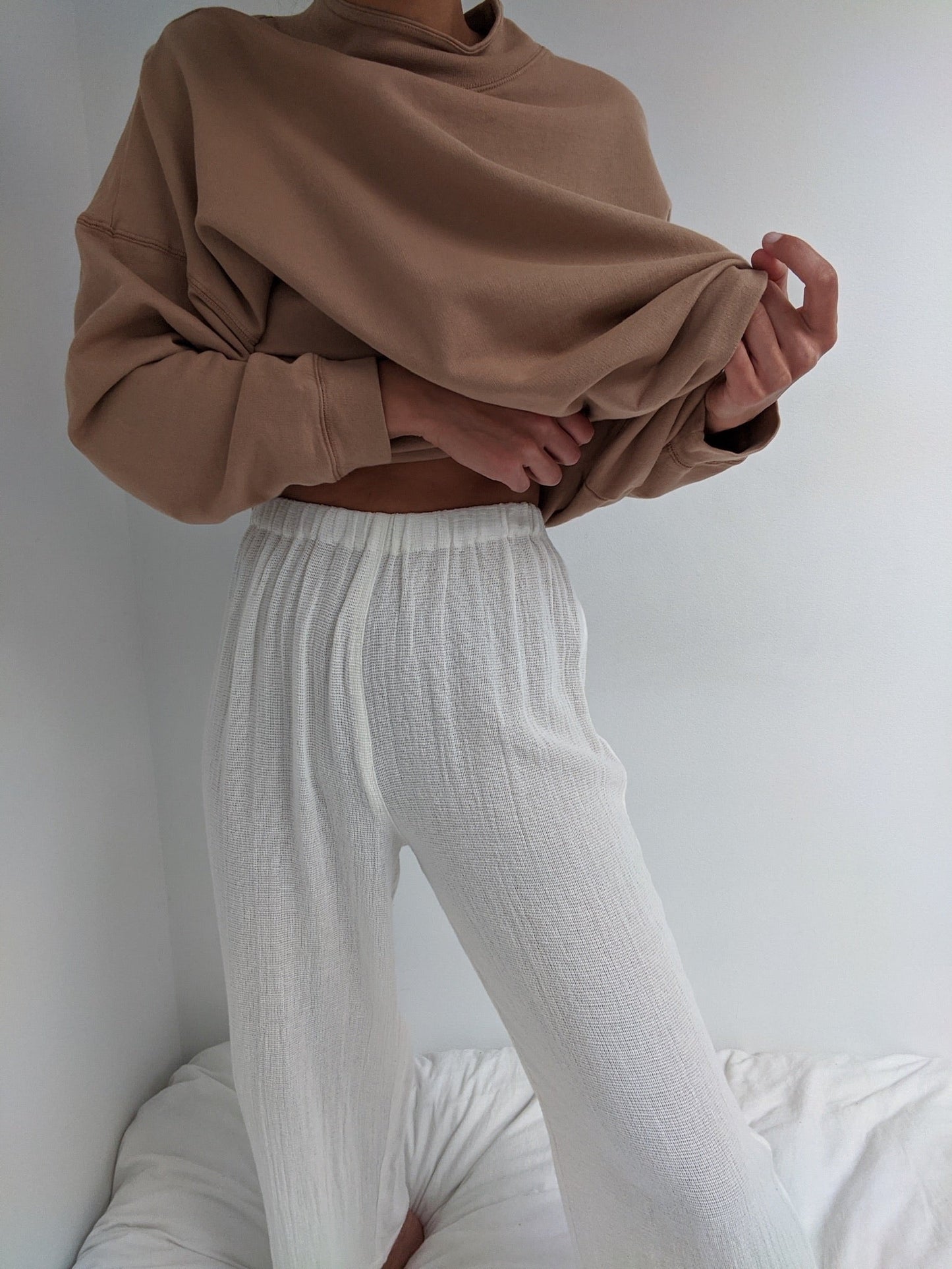 Patricia Waffled Cotton Pant