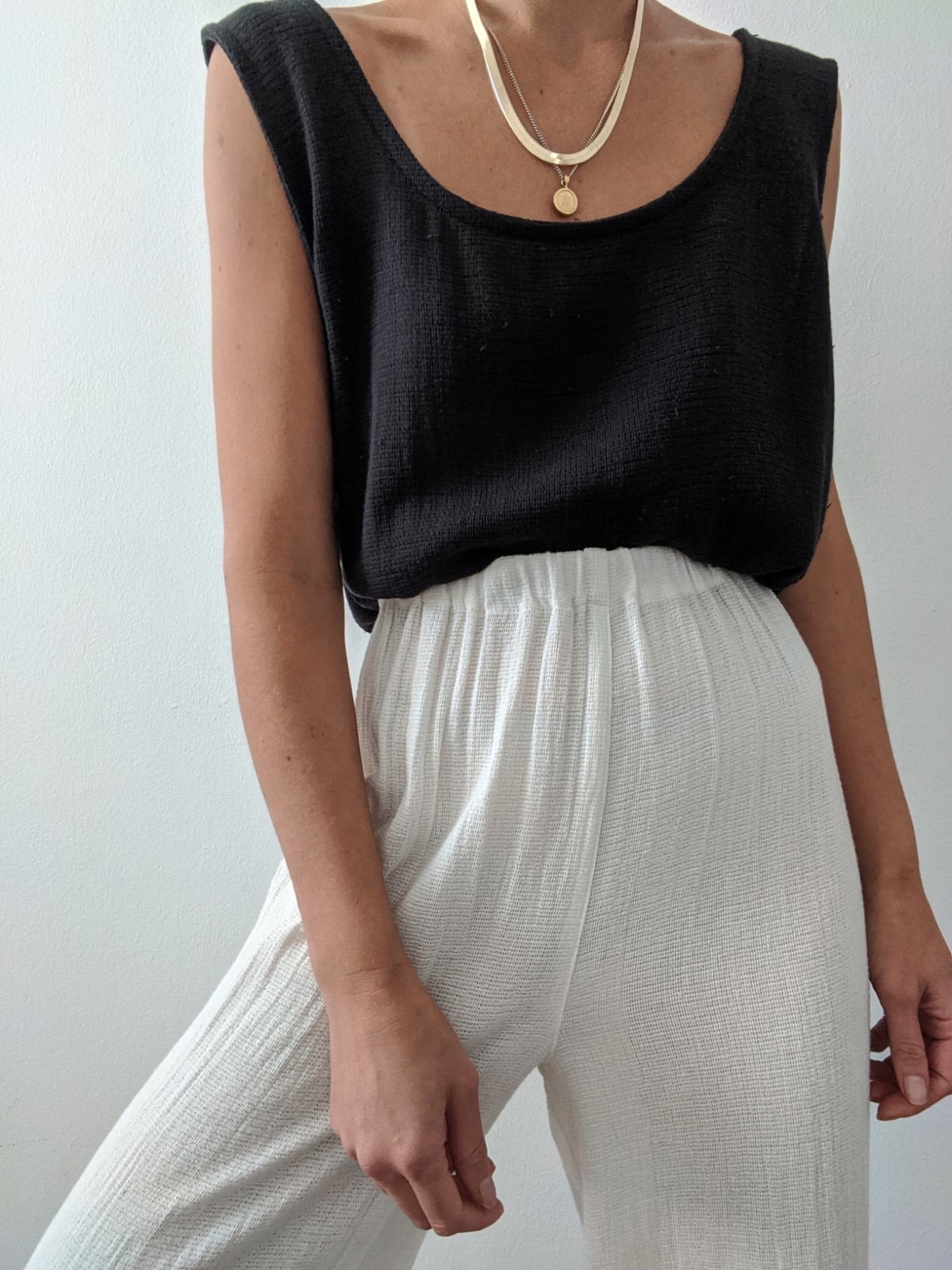 Patricia Waffled Cotton Pant