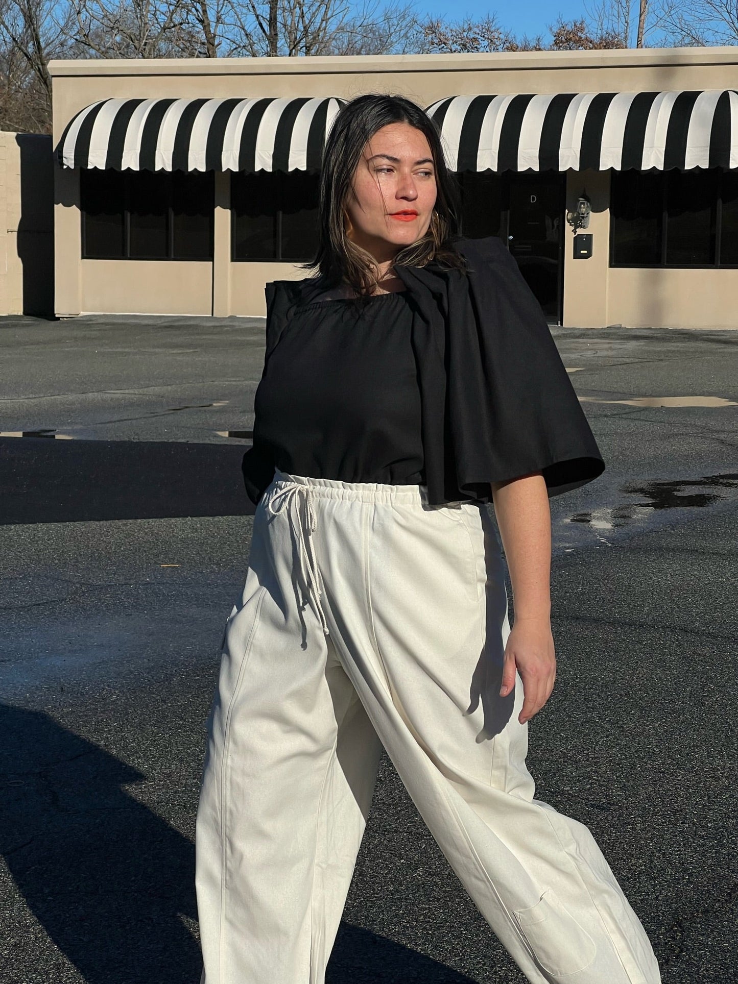 Talu Silk Canvas Top