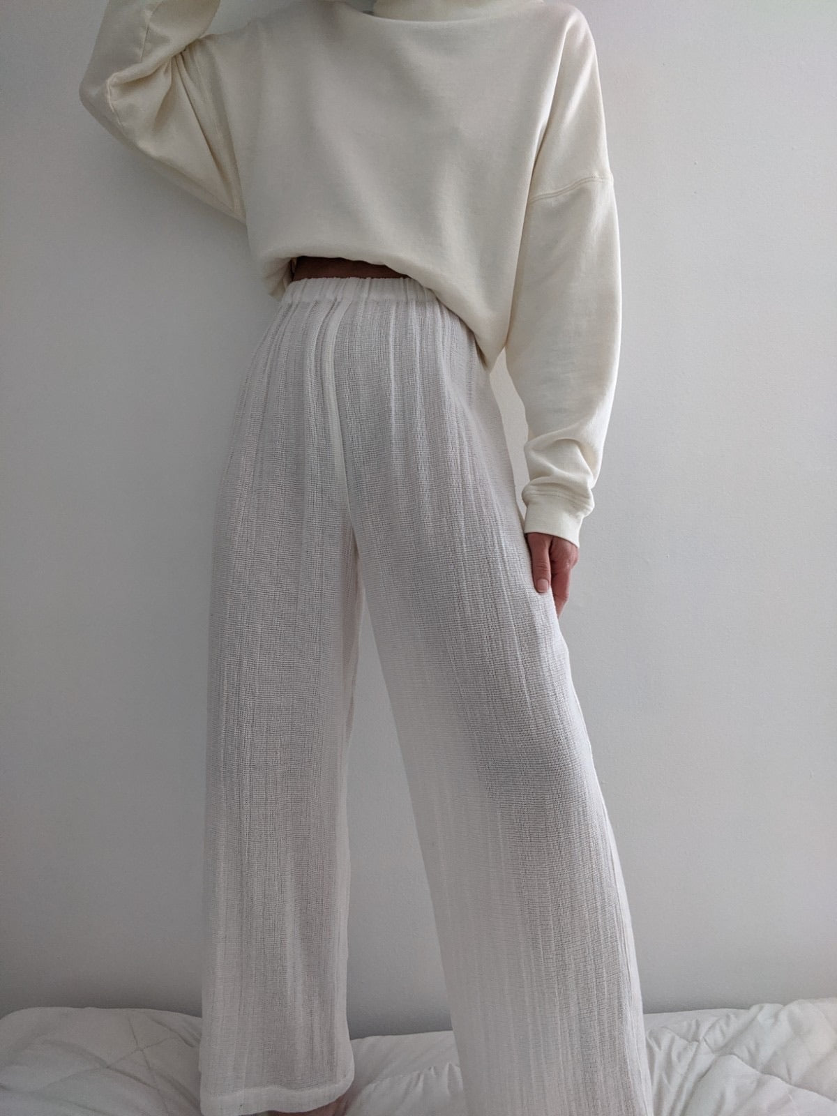Patricia Waffled Cotton Pant