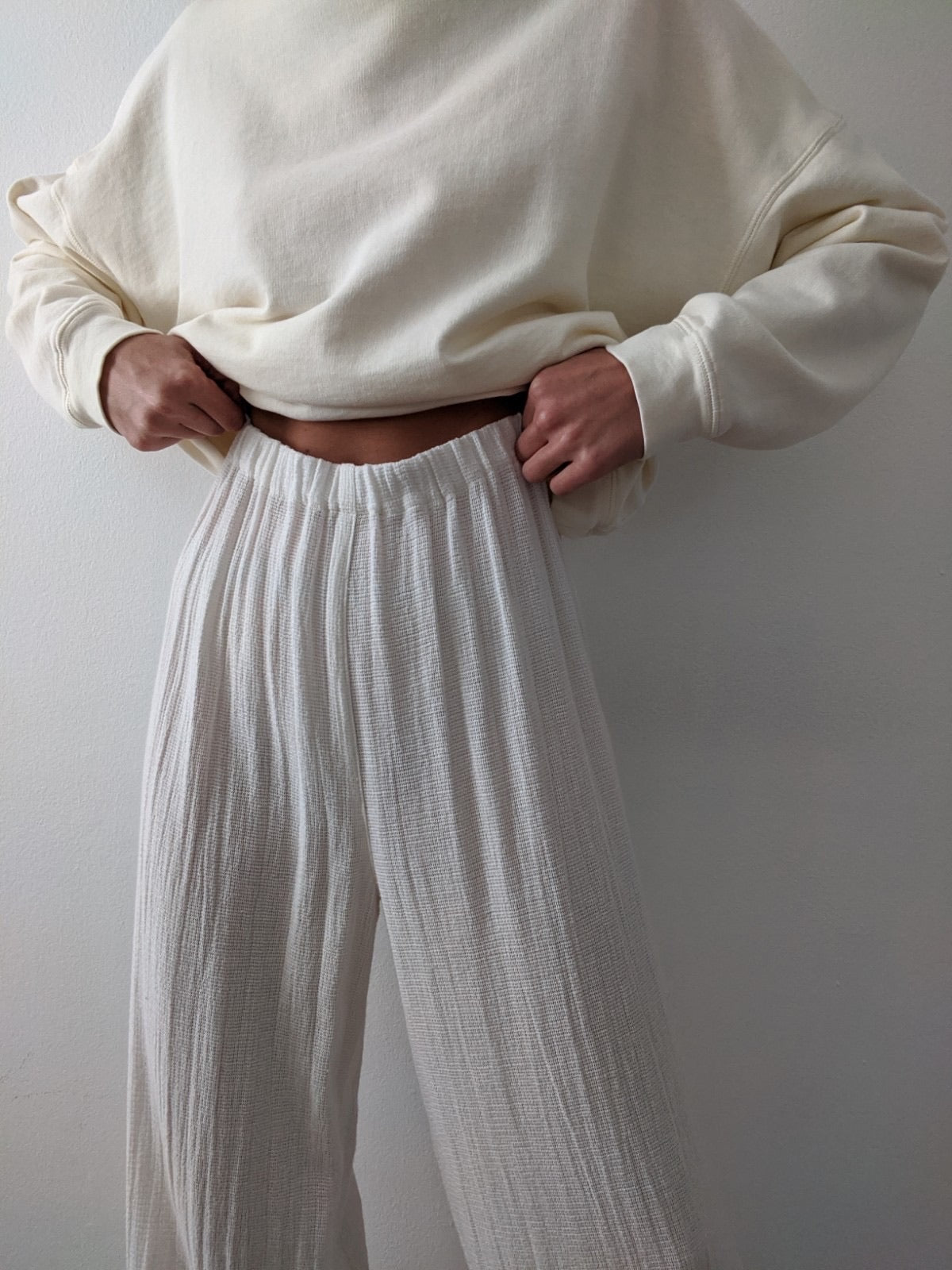 Patricia Waffled Cotton Pant