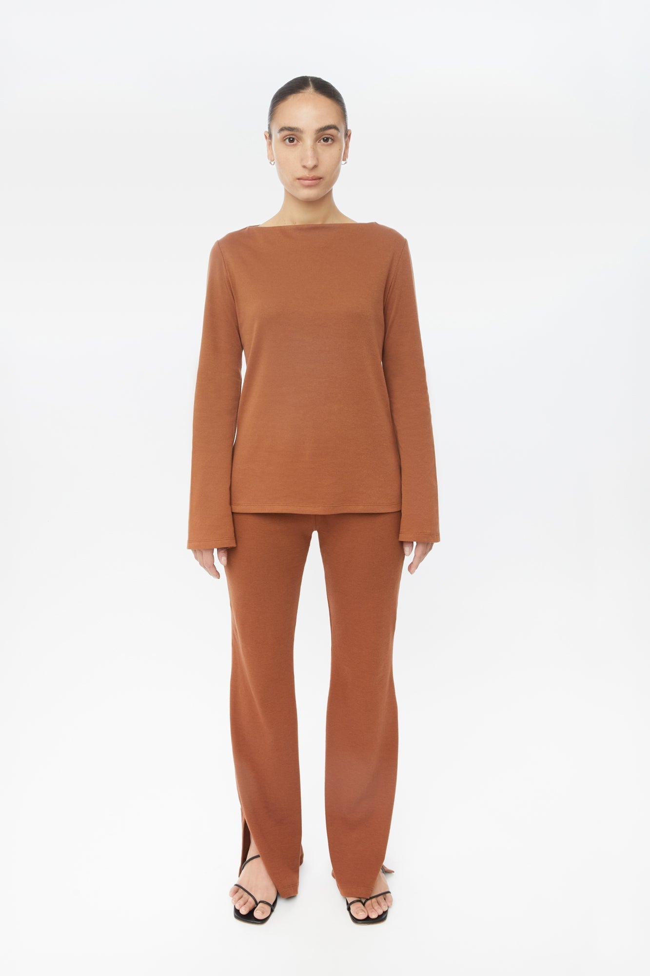 Wool Blend Boatneck Sweater