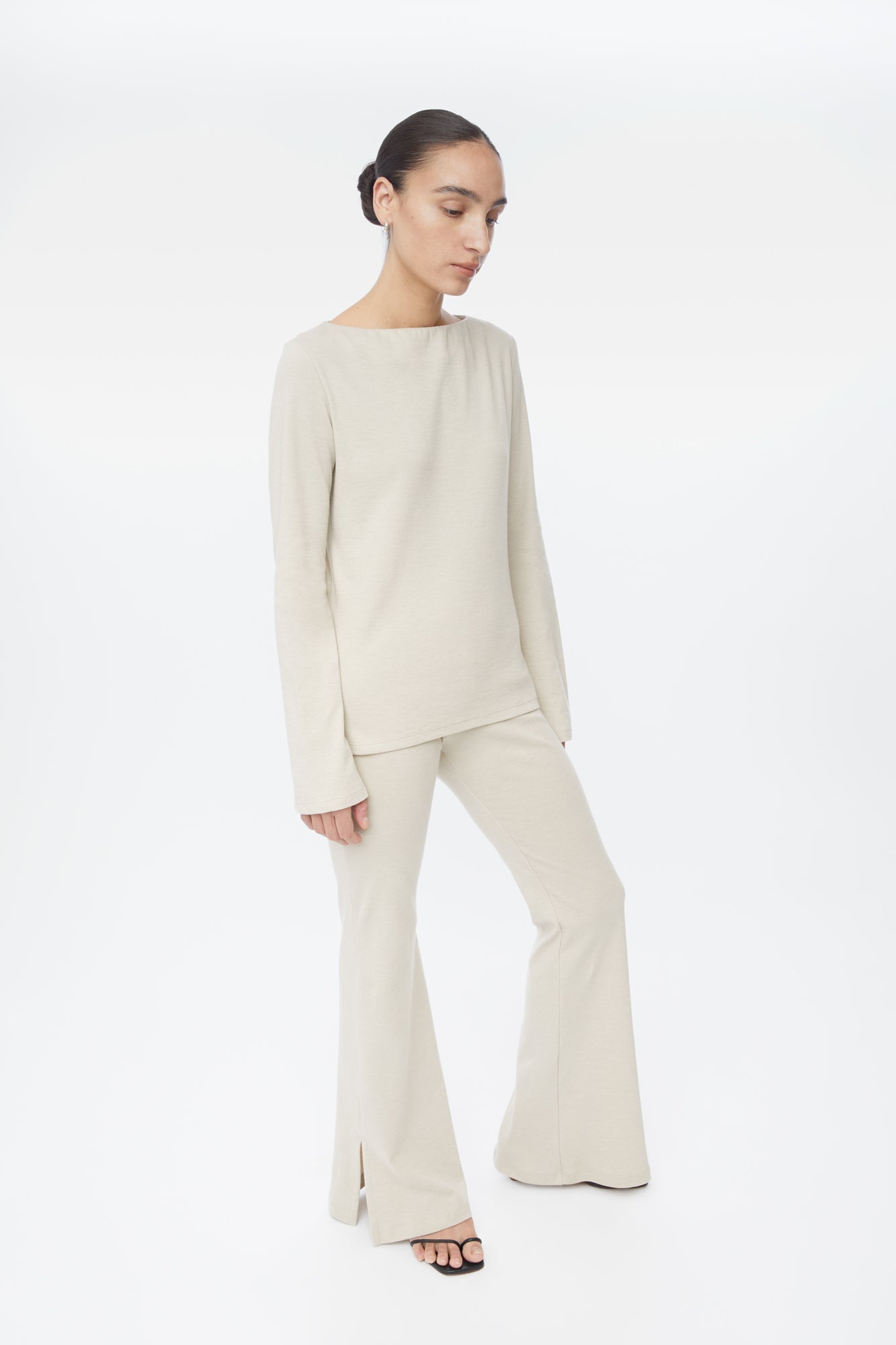Wool Blend Boatneck Sweater