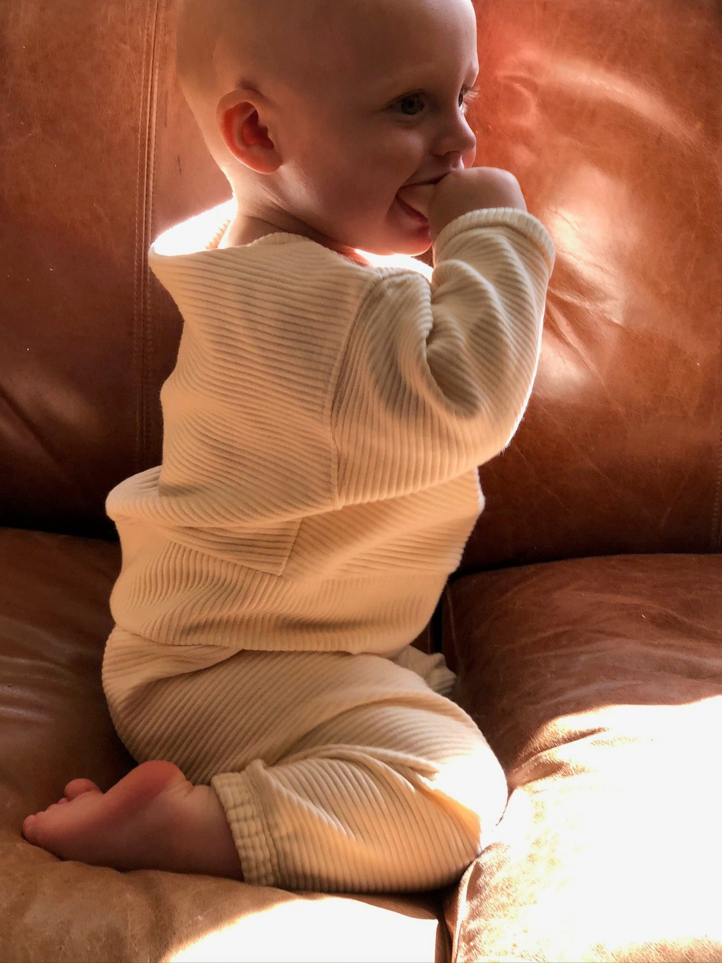 Mini Margot Rippled Cotton Sweatshirt