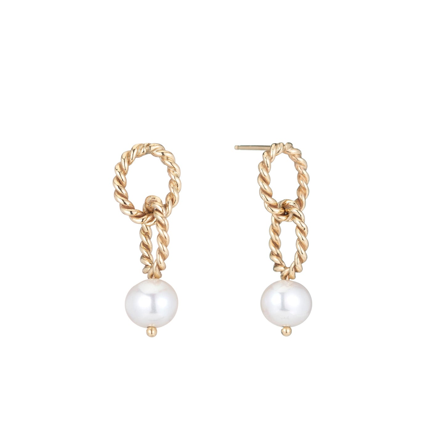 Pearl Twine Link Studs