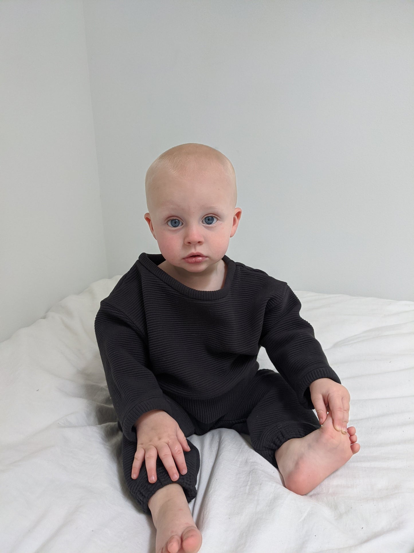 Mini Franklin Rippled Cotton Sweatpants