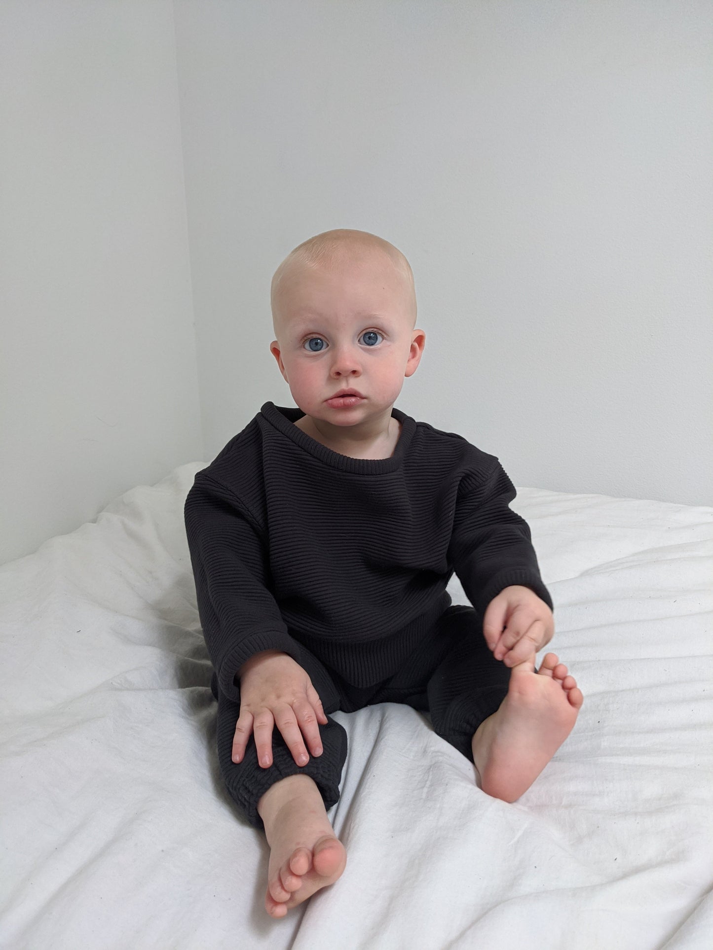 Mini Franklin Rippled Cotton Sweatpants