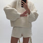 Romy Knitted Alpaca Balloon Sleeve Sweater