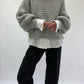 Romy Knitted Alpaca Balloon Sleeve Sweater