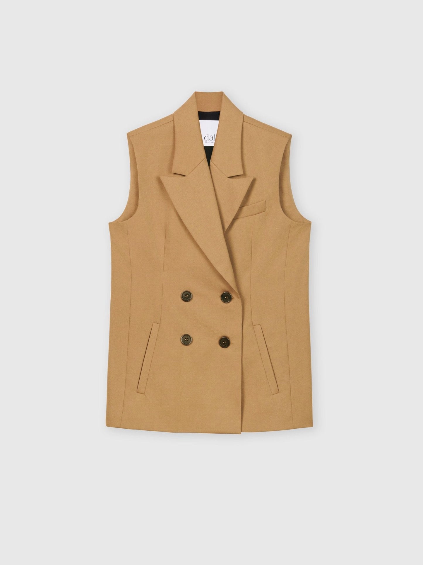 Wool Blend Double Breasted Vest